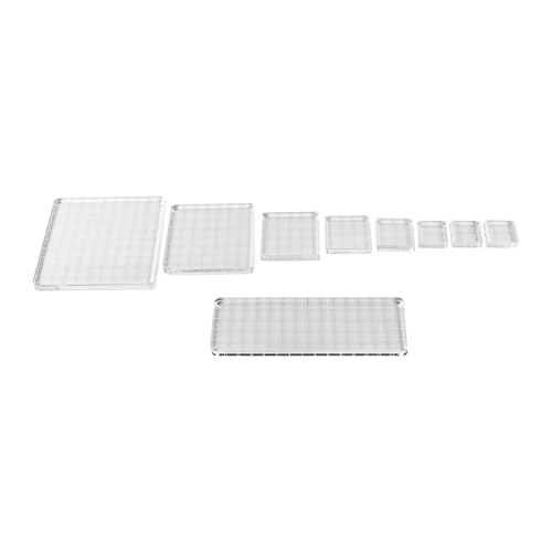 Nicear 9 bloques de sellos acrílicos transparentes para álbumes de recortes, manualidades y mucho más.