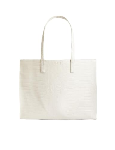 Ted Baker S282816ivoryo/S, Bolsa de Iconos Extra Grande con Efecto cocodrilo para Mujer, Ivory, Standard