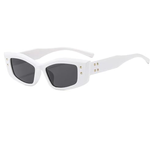 Lunettes de soleil rétro pour femmes verres dégradés et rivets élégants