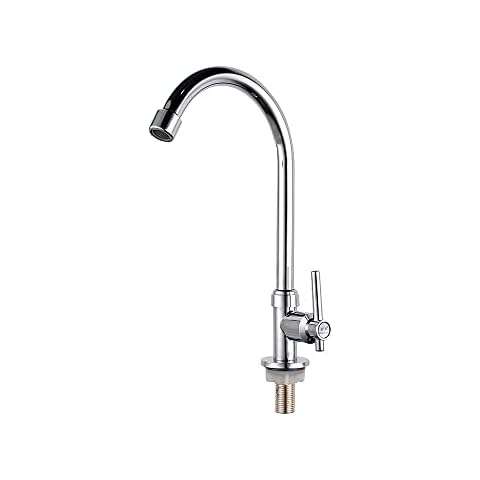 Kitchen Sink Faucets, Single Cold Faucet, Rotatable Kitchen Sink Faucet, 360 Degree Swivel Faucet, Kitchen Sink Taps, for Kitchen Sinks (No Hot Water) Cover
