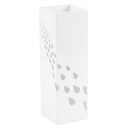 King Home P1817233 Portaombrelli Quadro Bianco Drops, Bianco, 16X16X49 Cm
