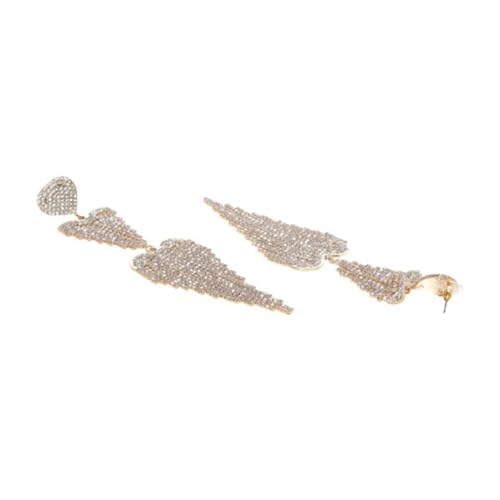 Image of Rubans Long Dangler Earrings Crystal & American Diamond Zirconia Jewellery Gift for Women & Girls