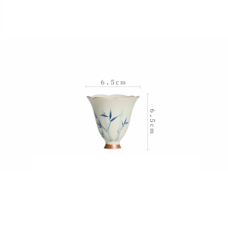 Filiżanki Matcha w stylu chińskim, ręcznie malowany kubek zapachowy z kwiatowymi ustami, dla gości rozrywkowych, biurowy kubek do kawy, damski kubek do herbaty, ceramiczny podszkliwny kolorowy