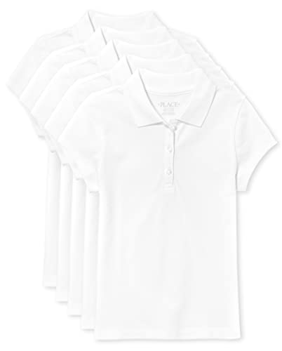 The Children's Place Girl's Short Sleeve Pique Polo, 2 Pack Shirt (Pack of 2)