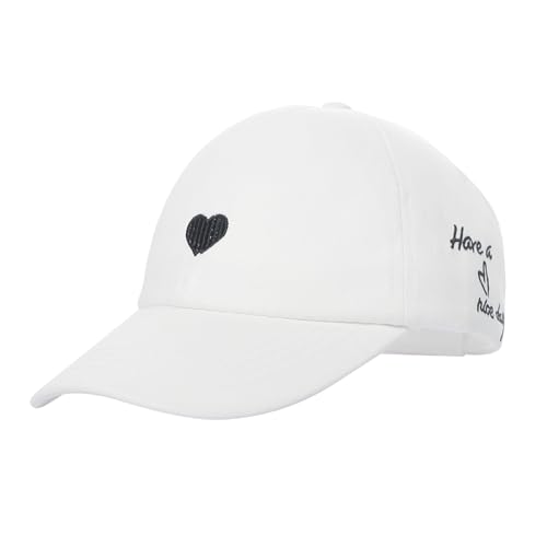 TINAYAUE Casquette Fille Queue de Cheval, Casquette Sport Stylé pour Cheveux Longs, Ouverture Arrière Liberté de Coiffure Queue & Chignon, Ajustable 48-54CM, Idéal Été Plage Rentrée Scolaire Running
