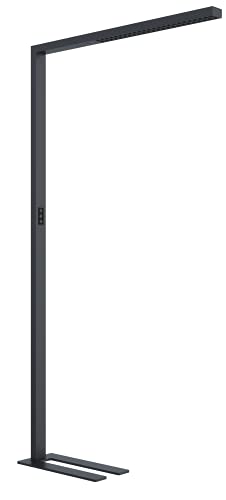 Oktaplex lighting LED Stehlampe dimmbar Tageslichtlampe 80W Büro schwarze Stehleuchte...
