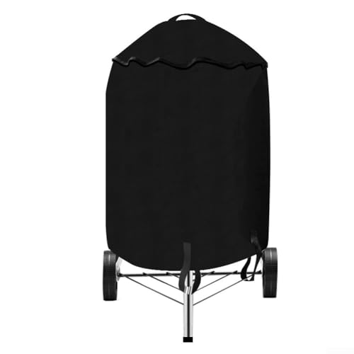Cubierta impermeable para barbacoa 210D para parrillas de hervidor al aire libre, resistente al viento y diseño fácil de limpiar (58 x 77 cm)