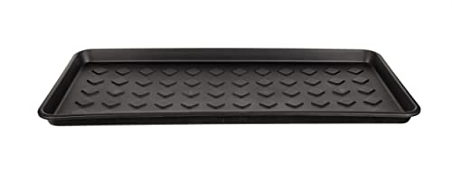 BigDean Schuhabtropfschale Schuhablage groß - Abtropfschale für Schuhe - 71,5 x 34,5 x 3 cm - Schuhmatte mit erhöhtem Rand - Schuh-Abtropfschale für Regen, Herbst & Winter - Made in EU