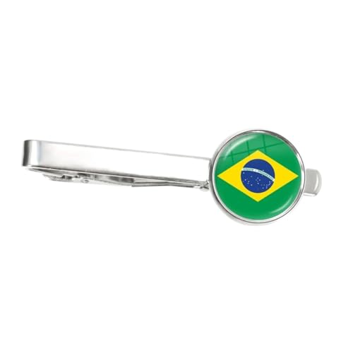 New 2026 National Flag Glass Tie Clip Union, Brazil, Canada, Netherlands, Israel, Syria, Venezuela Ornaments For Male Gentleman Jewelry Fashion Accessories Creative Gift