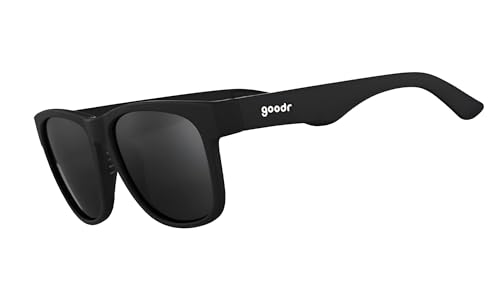 goodr Hooked On Onyx Polarised Sunglasses for Men & Women Large Sized (BFG) Black Frame with Black Non-Reflective Lenses UV400 Protection No Slip No Bounce