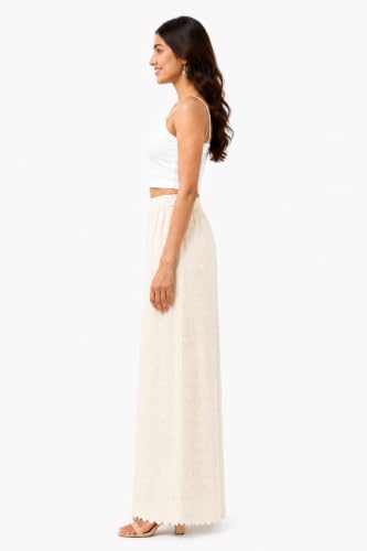 Image of Women's Premium Chicken Palazzo Pants | Wide Leg Flared Fit | Elastic Waist | Full Length Ethnic Bottom Wear | Free Size