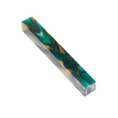 Penn State Industries WXLB2934 Lava Bright Classic 2 Acrylic Pen Blank (Green/Yellow/Black Swirl)