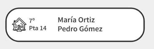 Placa Personalizada de Buzón Negro, Plástico, Elegante y Moderno, 2.5 cm x 10 cm, Montaje en la Pared o Poste, Genérico