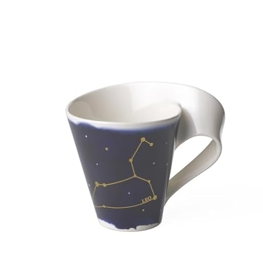 Villeroy & Boch 10-1616-5817 NewWave Stars Asa Elegante Taza con Motivo de Leo, Porcelana, Apta para lavavajillas, Blanco/Azul, 300 ml | Ya disponible en tu tienda friki favorita! En mundofriki.es!