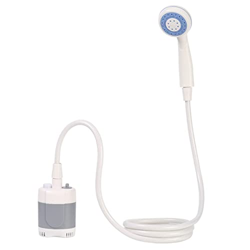 ポータブルシャワー屋内屋外シンプルな電動シャワーヘッド、ポンプ付きハンドヘルドシャワーコンボ、寮、庭、キャンプ、USB充電用の71インチホース