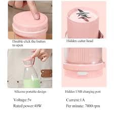 Image of Portable Electric Juicer Blender Bottle 350ml USB Rechargeable Mini Fruit Blender Smoothie Maker with Stainless Steel Blades for Travel, Gym & Kitchen | ALI SHIPPING