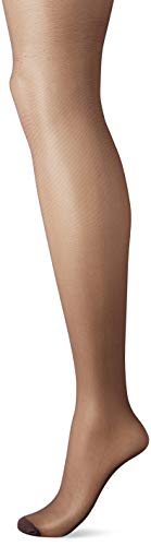 Hanes Women's Silk Reflections Control Top Pantyhose Reinforced Toe 718-Multiple Packs Available, Barely Black 6-Pack, C-D