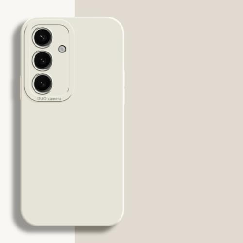 Coque S25 Ultra en silicone liquide doux au toucher pour une élégance épurée en blanc