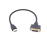 L'adaptateur HDMI-DVI bidirectionnel prend en charge les écrans LCD et LED haute résolution 1920 x 1200, Full HD 1080p (1920 x 1080). Le connecteur DVI vers HDMI est doté d'une interface métallique plaquée or 24 carats pour une protection efficace contre l'oxydation et la rouille. Le noyau en cuivre sans oxygène réduit les pertes signal et améliore la qualité de transmission.