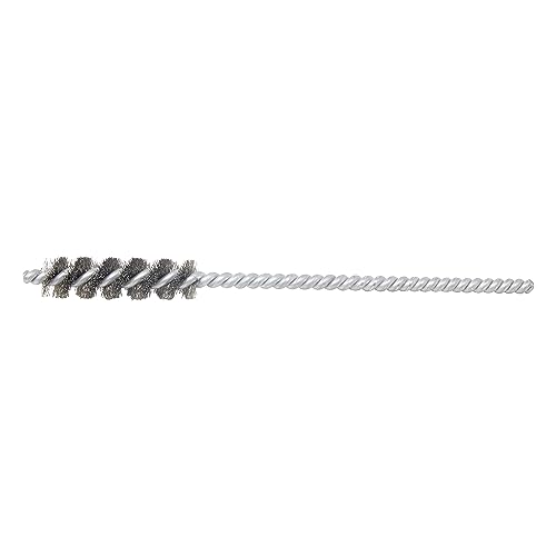 Image of Brush Research 83 Series Tube Brush-Cut For Power, .437 inch Brush Diameter, Hi-Temp Carbon Steel .006 inch Wire Fill, 1.5 inch Brush Length, 5 inch Overall Length, Made in USA (Pack of 12)