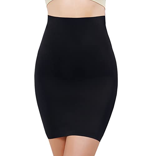 Image of SLIMBELLE Half Slips Shaper Cool Comfort Seamless Slip Shapewear Under Dress Tight Skirt Undergarments