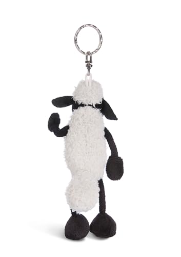 Schlüsselanhänger Shaun das Schaf 10cm weiß - Nachhaltiger Begleiter Kuscheltieranhänger mit Schlüsselring für Schlüsselband, Schlüsselbund & Schlüsselhalter