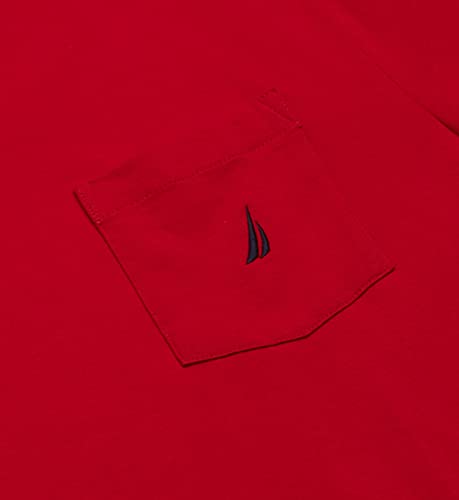 Nautica Men's Big & Tall Solid Crew Neck Short-Sleeve Pocket T-Shirt, Red, 5XLT Tall3