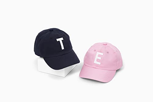Tiny Expressions - Initial Toddler Boys Baseball Cap | Monogrammed Adjustable Navy Letter Hat (M, Toddler) #TOP3