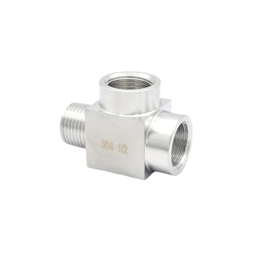 Raccord inox 304 3 voies 1/4 BSPT mâle femelle pour séparateur de tuyau et tuyauterie air
