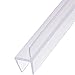 Shower Door Bottom Seal Frameless Clear Glass Door Seal Strip to Stop Leaks and Create Water Barrier