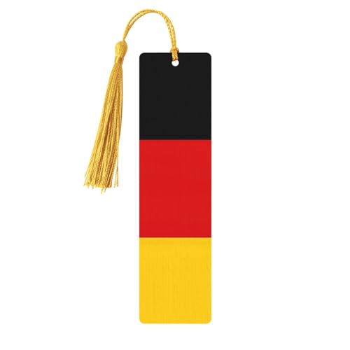 Segnalibro in legno con bandiera della Germania, regalo di compleanno, decorazione perfetta per segnalibri