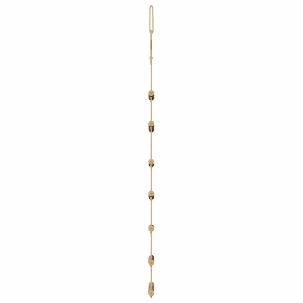 Lot de 2 arbres de Noël à suspendre en bois naturel avec étoiles en dentelle - 42 x 90 cm - Pour salon, couloir, fenêtre, balcon et décoration de Noël festive avec boules et guirlande lumineuse