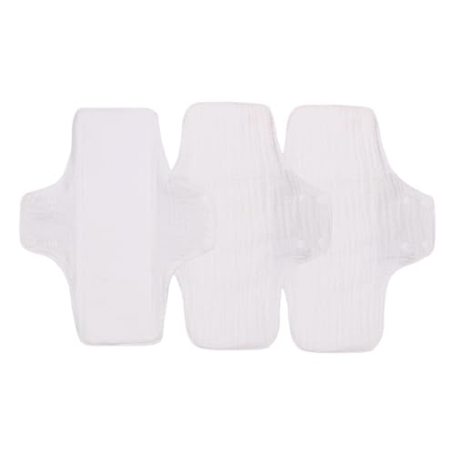 Almohadillas menstruales de tela reutilizables de algodón orgánico, protectores de bragas absorbentes para mujeres en 3 tamaños, almohadillas menstruales de tela lavables