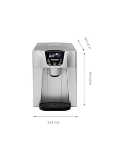 Frigidaire EFIC227 Countertop Compact Ice Maker and Water Dispenser, Black… (-, Silver, 1)