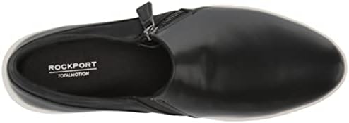 Rockport Women's Total Motion Lillie Side Zip Sneaker, Black LTHR, 8 | Image 4