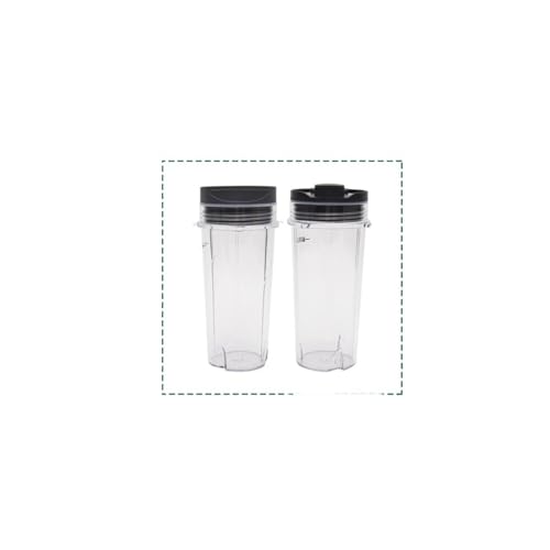 Repuesto 2 vasos 16 OZ con tapas para licuadora miniatura 6