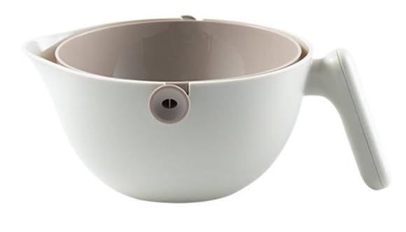 Photo 1 of **2 Sets** Revolutionary Dual-Layer Rotating Colander with Wash Bowl - Premium Food Strainer for Pasta, Fruits, and Vegetables - BPA-Free Kitchen Innovation for Effortless Cooking and Cleaning (gray)