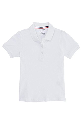 Image of French Toast Girls' Short Sleeve Stretch Pique Polo Shirt