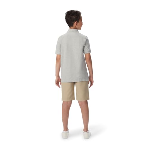 French Toast Unisex Kids Short Sleeve Pique (Standard & Husky) Polo Shirt, Heather Gray, 3T — view 5
