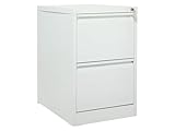 The Workplace Depot Filing Cabinet – Lockable 2, 3 or 4 Drawer Steel Storage Unit in Black, White or Grey with Adjustable Hanging Rails, Space-Saving Organiser for Home & Office (White, 2 Drawer)