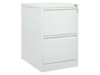 The Workplace Depot Filing Cabinet – Lockable 2, 3 or 4 Drawer Steel Storage Unit in Black, White or Grey with Adjustable Hanging Rails, Space-Saving Organiser for Home & Office (White, 2 Drawer)