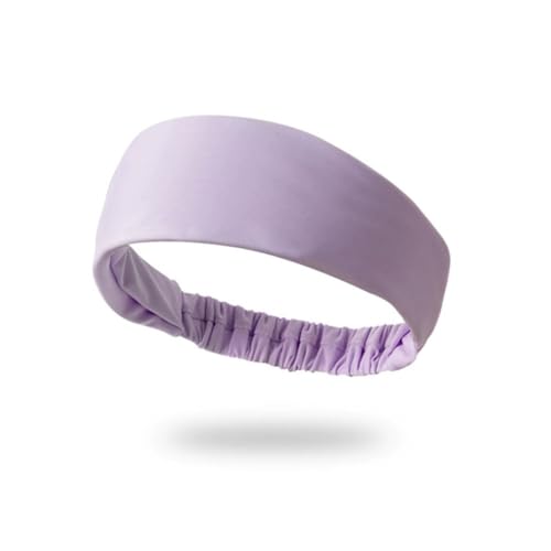 Bandeau de sport élastique violet absorbant pour course et yoga