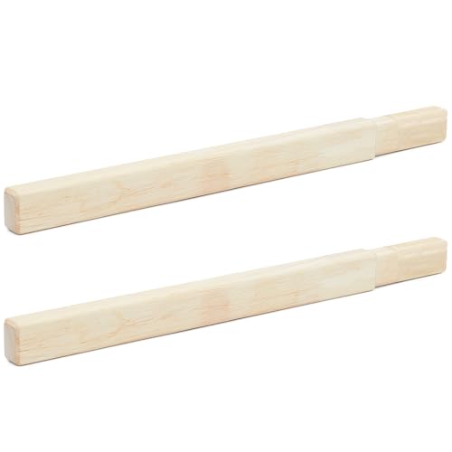Seenelling 2 Pack 12" Hockey Stick Extensions - Solid Wooden Butt End for Senior & Youth Street Hockey Sticks