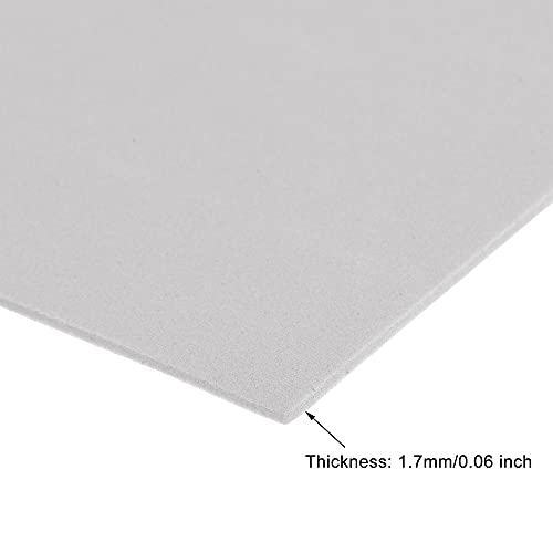 Image of uxcell Light Grey EVA Foam Sheets 11 x 8 Inch 1.8mm Thickness for Crafts DIY Projects, 6 Pcs