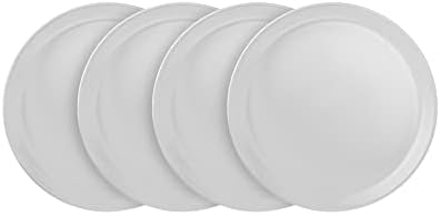 Stone Lain Stoneware Dish Set, 4 Salad Plates, Albie - Speckled White