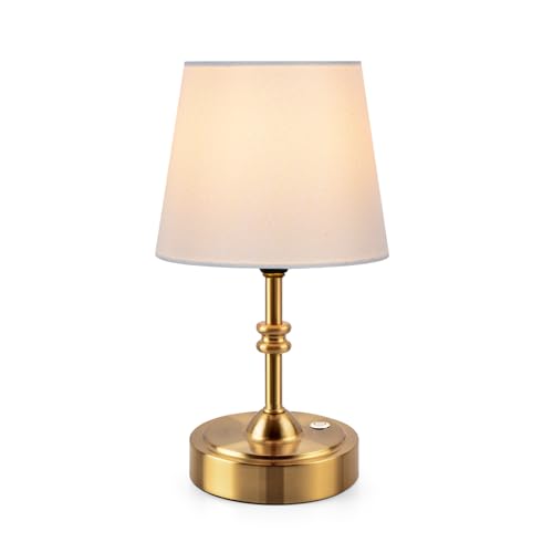 ONEWISH Small Cordless Lamp Dimmable-Battery Operated Table lamp,...