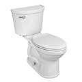 American Standard 610AA001.020 Champion PRO Two-Piece Toilet with Slow-Close Seat and Wax Ring, Elongated Front, Chair Height, White, 1.28 gpf