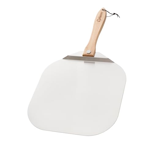 Chef Pomodoro Pizza Peel 16 inch, Pizza Spatula with Foldabe Wood Handle for Easy Storage, Pizza Accessory for Homemade Pizza