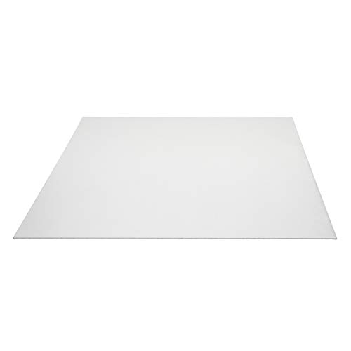 Image of Heyiarbeit 11.69 inch x 8.27 inch White Acrylic Sheet Cast Plexiglass Plastic Sheet 0.04 inch Thick, for Lamps, Construction, Handicrafts, Model Making and Hobby Use