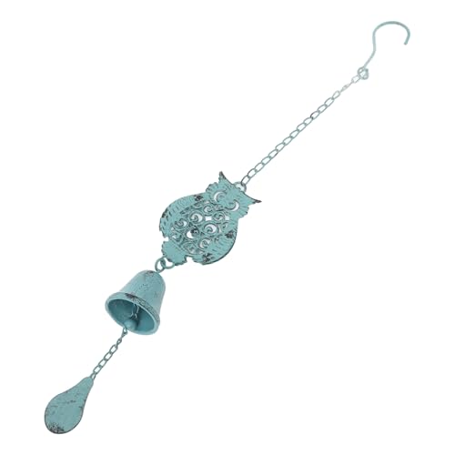 Savoir-faire nostalgique carillon hibou bleu fonte